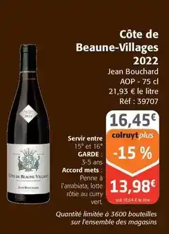 Colruyt Jean bouchard - côte de beaune-villages 2022 offre