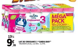 E.Leclerc Lait de croissance 3 candia baby offre