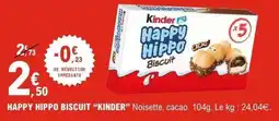 E.Leclerc Happy hippo biscuit kinder offre