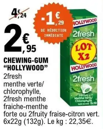 E.Leclerc Chewing-gum hollywood offre