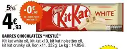 E.Leclerc Barres chocolatées nestlé offre