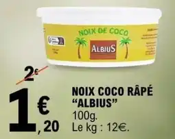 E.Leclerc Noix coco râpé albius offre