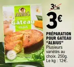 E.Leclerc Préparation pour gateau albius offre
