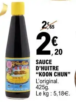 E.Leclerc Sauce d'huitre koon chun offre