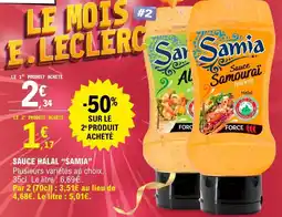 E.Leclerc Sauce halal samia offre