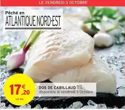 Intermarché Dos de cabillaud offre