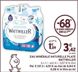 Intermarché Wattwiller - eau minerale naturelle plate offre
