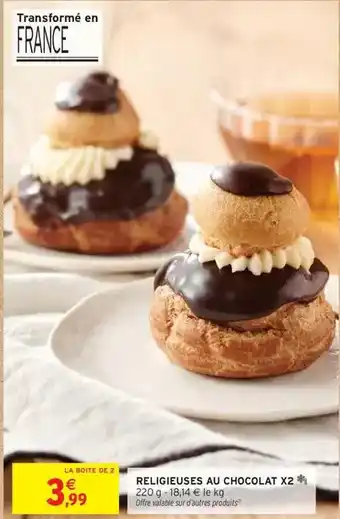 Intermarché Religieuses au chocolat x2 offre