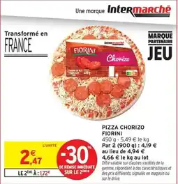 Intermarché Fiorini - pizza chorizo offre