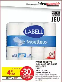 Intermarché Signal - papier toilette classique x12 blanc moelleux offre