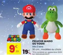 Stokomani Peluche mario ou yoshi offre