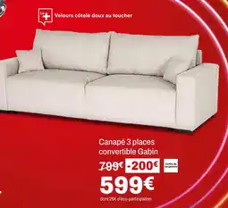 BUT Canapé 3 places convertible gabin offre