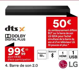 BUT LG Barre de son 2.0 offre