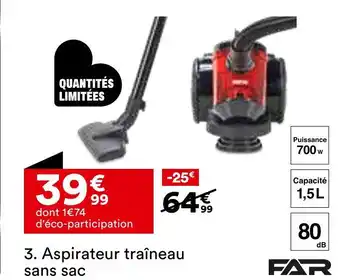 BUT FAR Aspirateur traîneau sans sac offre