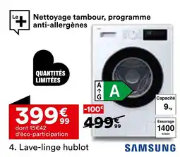 BUT SAMSUNG Lave-linge hublot offre