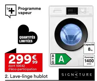 BUT SIGNATURE Lave-linge hublot offre