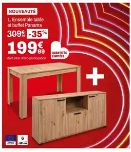 BUT Ensemble table et buffet Panama offre