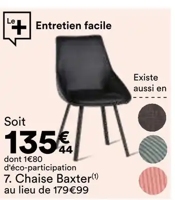 BUT Chaise Baxter offre