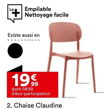 BUT Chaise claudine offre
