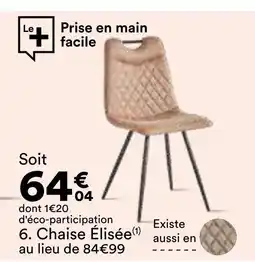 BUT Chaise Élisée offre