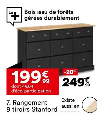 BUT Rangement 9 tiroirs Stanford offre