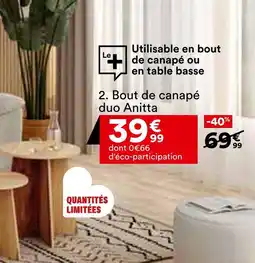BUT Bout de canapé duo anitta offre