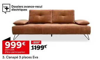 BUT Canapé 3 places Eva offre