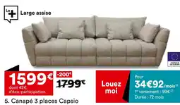 BUT Canapé 3 places Capsio offre