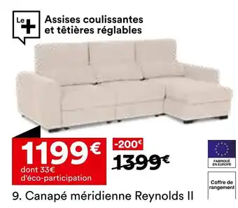 BUT Canapé méridienne Reynolds II offre