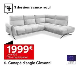 BUT Canapé d'angle giovanni offre