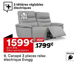 BUT Canapé 3 places relax électrique Evogg offre