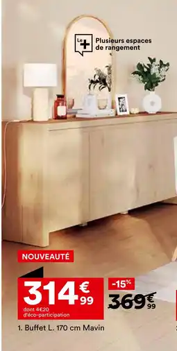 BUT Buffet L. 170 cm Mavin offre
