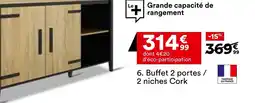 BUT Buffet 2 portes / 2 niches Cork offre
