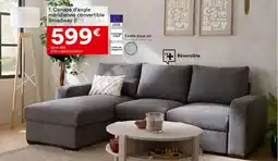 BUT Canapé d'angle méridienne convertible Broadway II offre