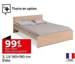 BUT Lit 140x190 cm Ekko offre