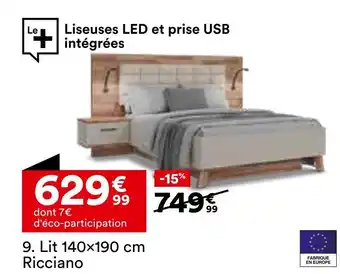 BUT Lit 140×190 cm Ricciano offre