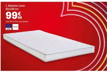 BUT Matelas lento 90x190 cm offre
