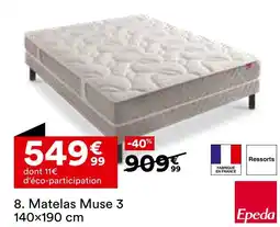 BUT EPADA Matelas Muse 3 140×190 cm offre