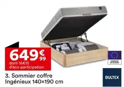 BUT BULTEX Sommier coffre Ingénieux 140×190 cm offre