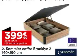 BUT DREAMÉA Sommier coffre brooklyn 3 140x190 cm offre