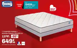 BUT SIMMONS Ensemble matelas + sommier offre