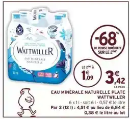 Intermarché Eau Minérale Naturelle Plate Wattwiller offre