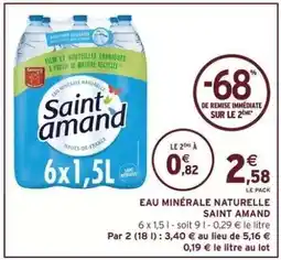 Intermarché Eau Minérale Naturelle Saint Amand offre