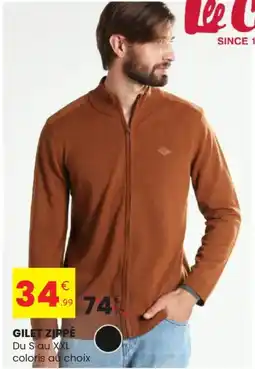 Stokomani LEE COOPER Gilet zippé du s au xxl offre