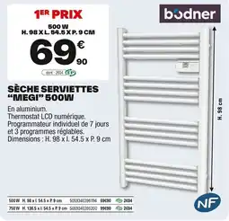 Brico Dépôt BODNER Sèche serviettes "megi" 500w offre