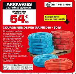 Brico Dépôt Couronnes de per gainé d16 - 80 m offre