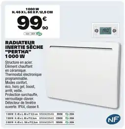 Brico Dépôt Radiateur inertie sèche "pertha" offre