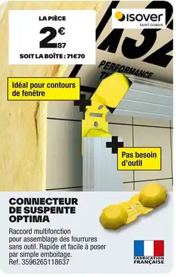 Brico Dépôt ISOVER Connecteur de suspente optima offre
