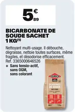 Brico Dépôt ORO Bicarbonate de soude sachet offre
