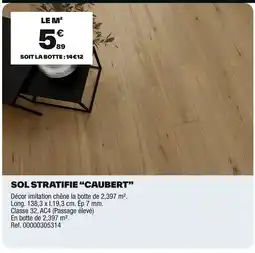 Brico Dépôt Sol stratifie "caubert" offre